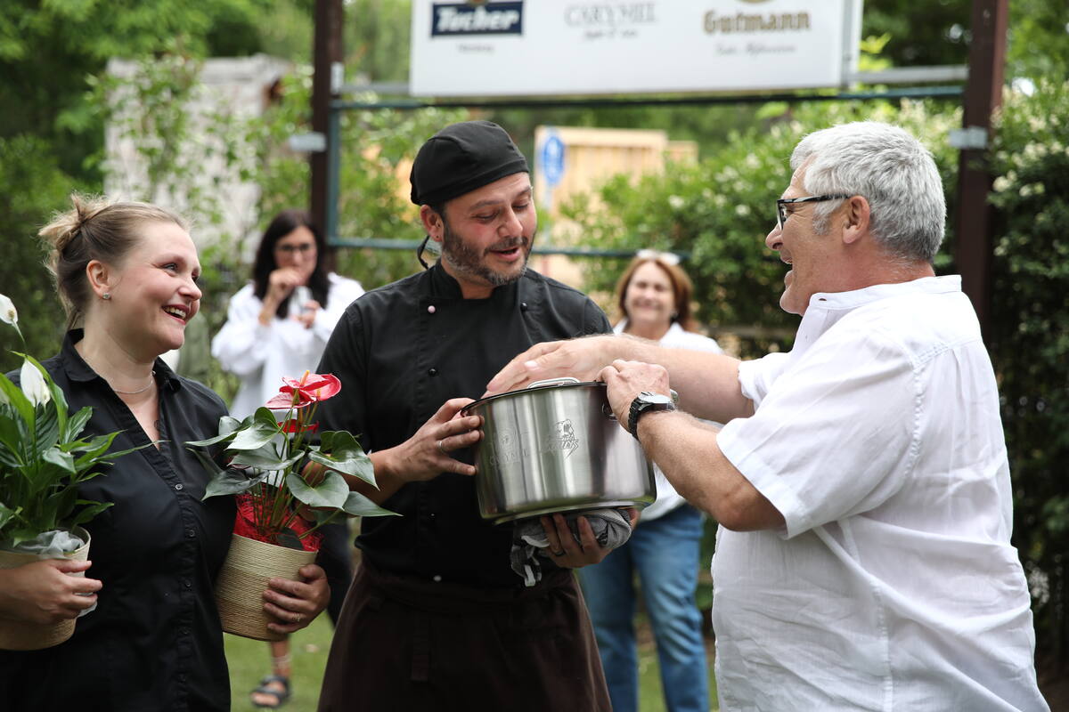 Melanie und Carlos bei der Eröffnung des CARYMEL fight & bite